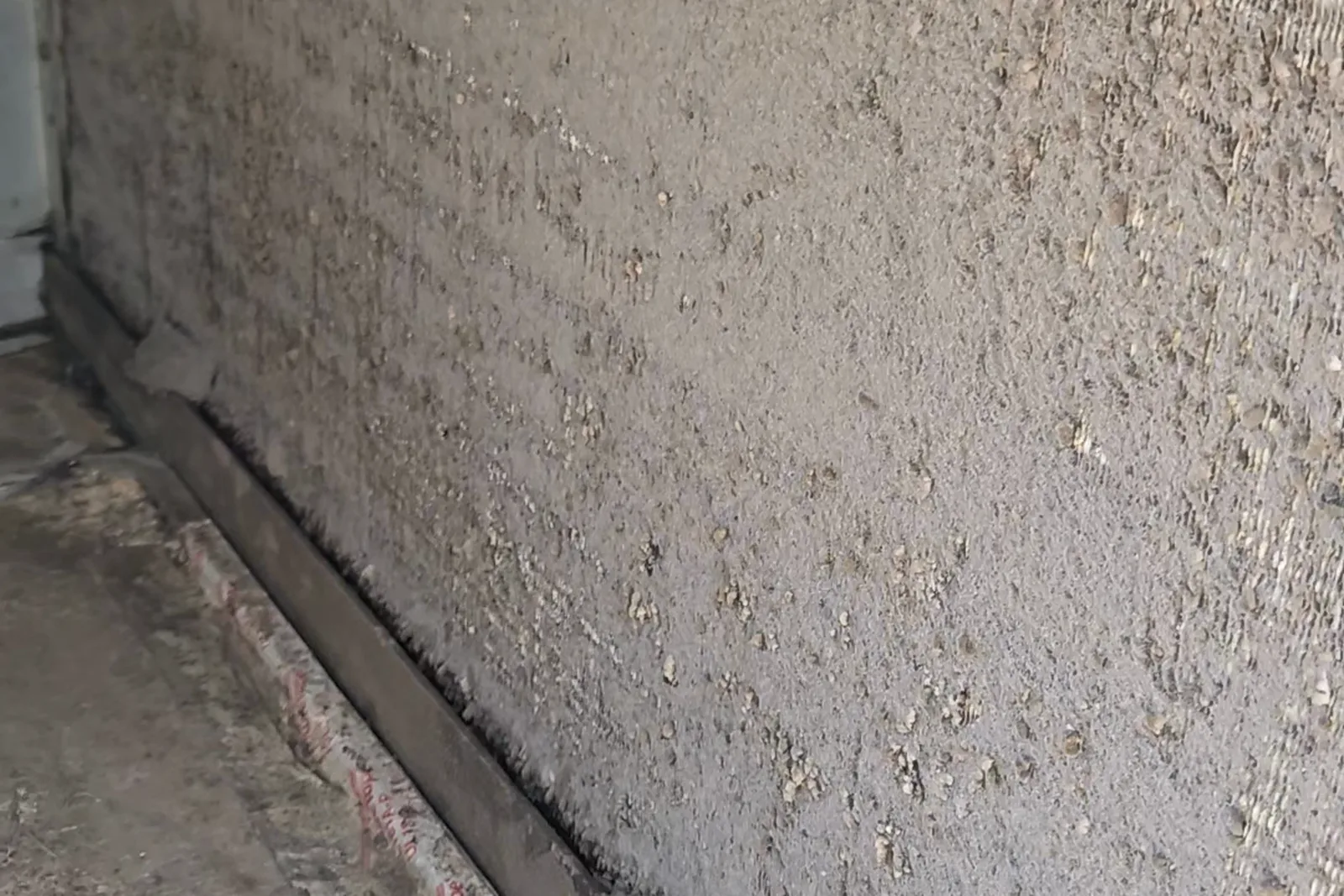 Evaporator coil packed with dirt inside a rooftop package unit before cleaning, Los Angeles physical therapy clinic