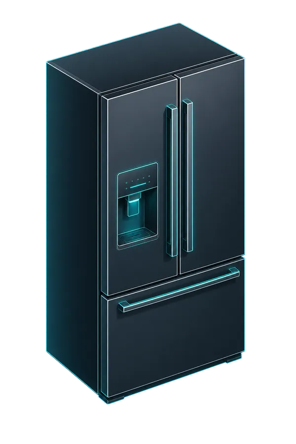 Isometric refrigerator illustration