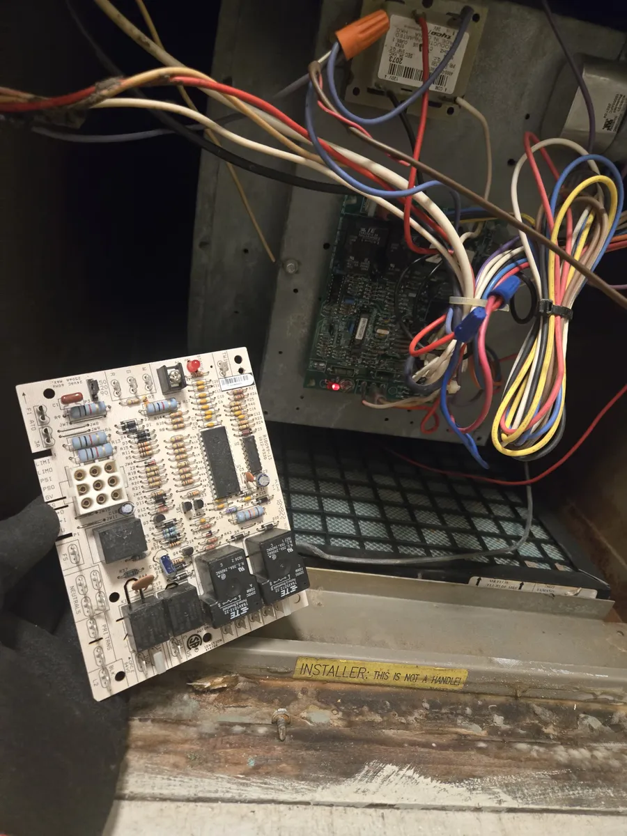 Furnace control board replacement performed by Epic Star technician in Encino, CA